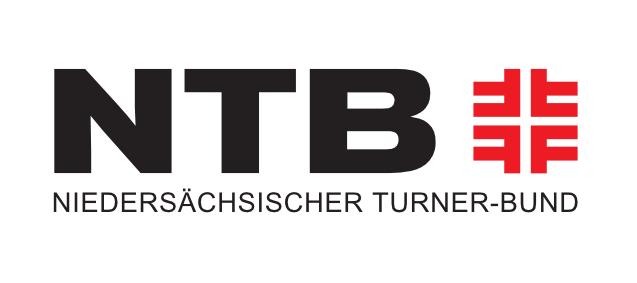 Logo des Niedersächsischen Turner-Bundes (NTB) mit schwarzen und roten Elementen auf weißem Hintergrund.